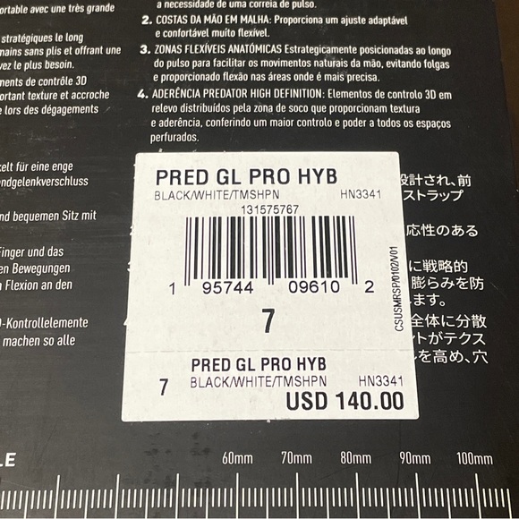 NWT! Adidas HN3341 Predator GL Pro Hybrid Cut Goalkeeper Gloves Black Pink Sz 7 - Picture 3 of 7